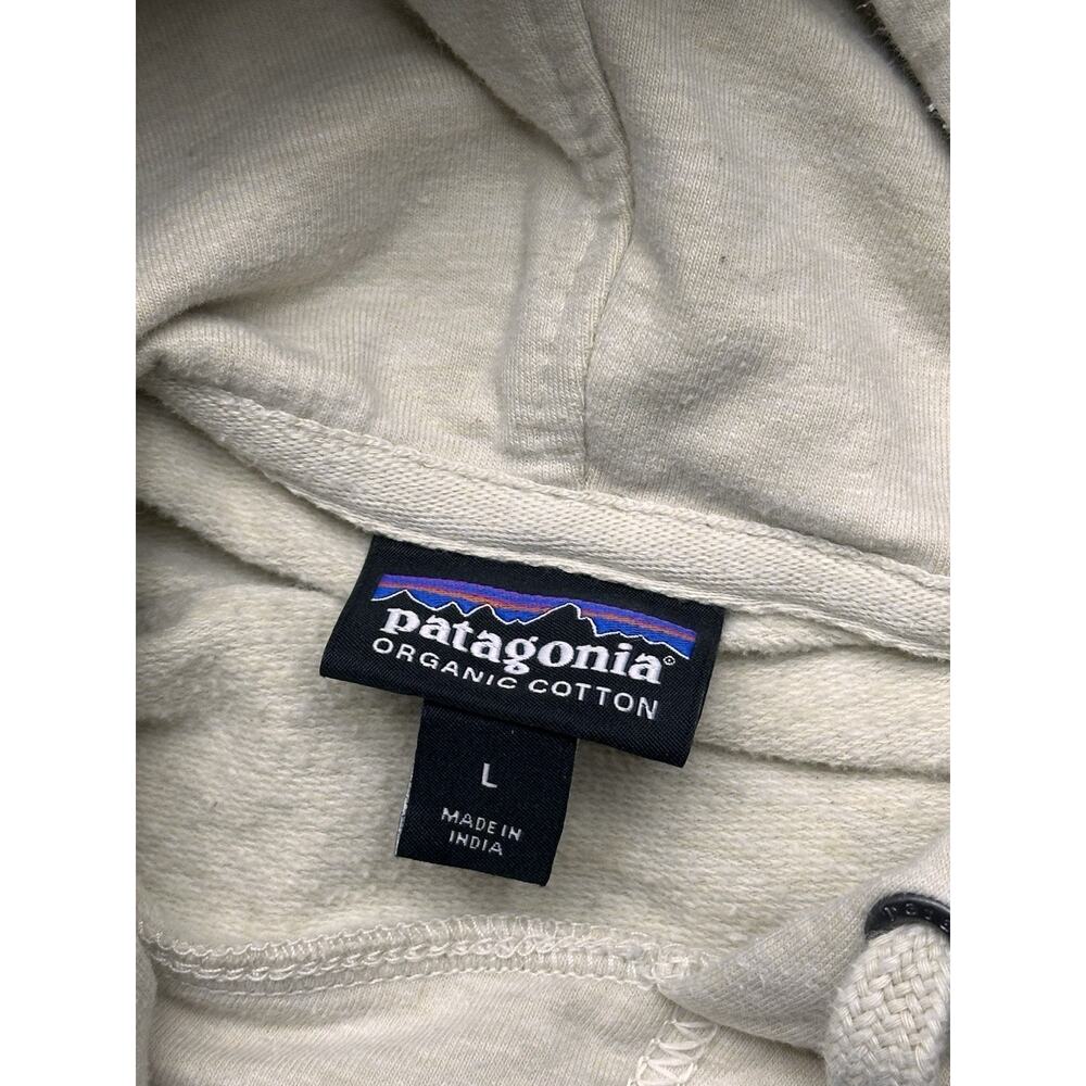 Patagonia Hoodie Women Large Off White Free Hand Fitz Roy Ahnya Pullover - Picture 3 of 12